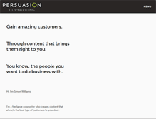 Tablet Screenshot of persuasioncopy.com